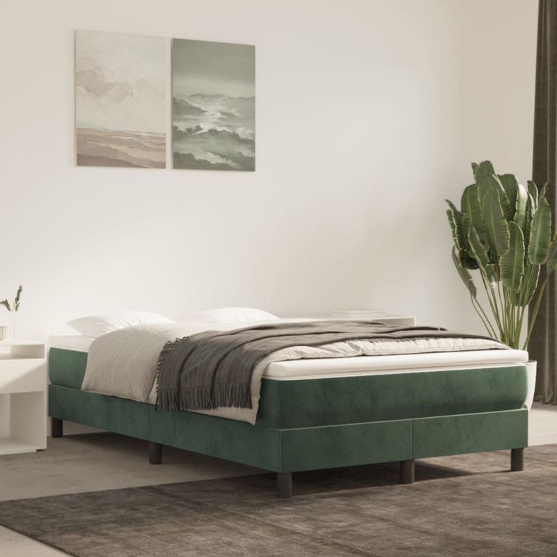 Giroletto a Molle Verde Scuro 120x200 cm in Velluto Giroletto a Molle Verde Scuro 120x200 cm in Velluto