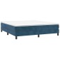 Giroletto a Molle Blu Scuro 160x200 cm in Velluto Giroletto a Molle Blu Scuro 160x200 cm in Velluto