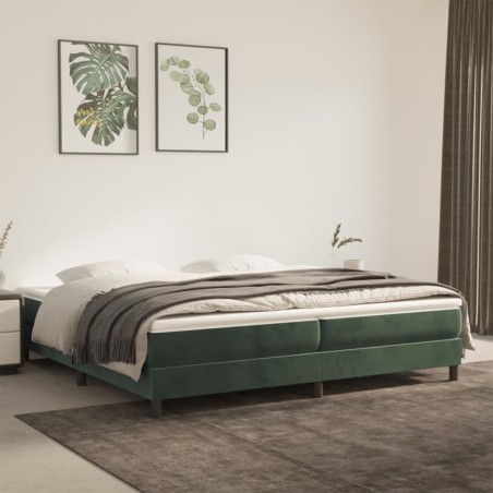 Giroletto a Molle Verde Scuro 200x200 cm in Velluto