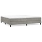 vidaXL Giroletto senza Materasso Grigio Chiaro 200x200 cm Velluto