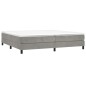 vidaXL Giroletto senza Materasso Grigio Chiaro 200x200 cm Velluto