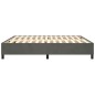 vidaXL Giroletto senza Materasso Grigio Scuro 180x200 cm Velluto