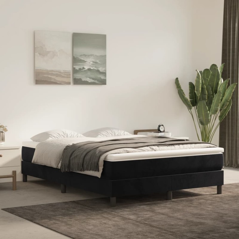 Giroletto a Molle Nero 140x190 cm in Tessuto Giroletto a Molle Nero 140x190 cm in Tessuto