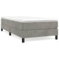 Giroletto a Molle Grigio Chiaro 90x190 cm in Velluto Giroletto a Molle Grigio Chiaro 90x190 cm in Velluto