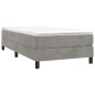 Giroletto a Molle Grigio Chiaro 90x190 cm in Velluto Giroletto a Molle Grigio Chiaro 90x190 cm in Velluto