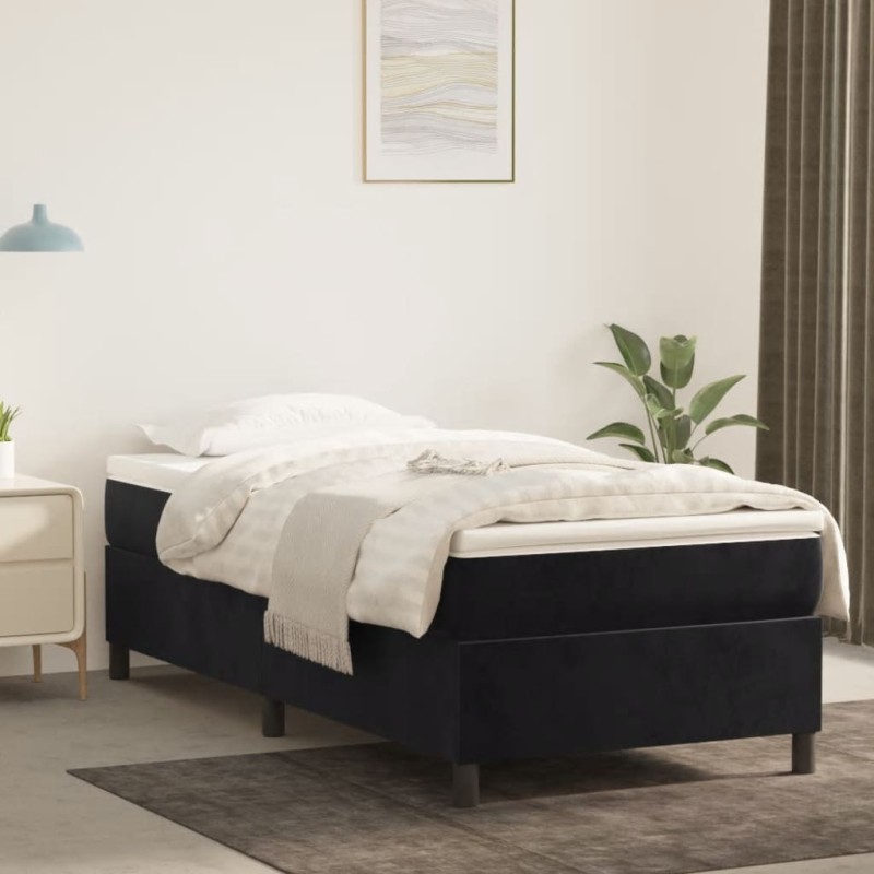 Giroletto a Molle Nero 100x200 cm in Tessuto Giroletto a Molle Nero 100x200 cm in Tessuto