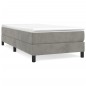 vidaXL Giroletto senza Materasso Grigio Chiaro 90x200 cm Velluto