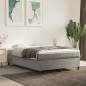 Giroletto a Molle Grigio Chiaro 140x190 cm in Velluto Giroletto a Molle Grigio Chiaro 140x190 cm in Velluto