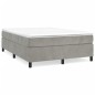 Giroletto a Molle Grigio Chiaro 140x190 cm in Velluto Giroletto a Molle Grigio Chiaro 140x190 cm in Velluto