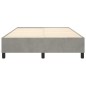 Giroletto a Molle Grigio Chiaro 140x190 cm in Velluto Giroletto a Molle Grigio Chiaro 140x190 cm in Velluto