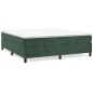 vidaXL Giroletto senza Materasso Verde Scuro 160x200 cm in Velluto