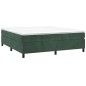 vidaXL Giroletto senza Materasso Verde Scuro 160x200 cm in Velluto
