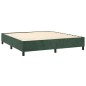 vidaXL Giroletto senza Materasso Verde Scuro 160x200 cm in Velluto