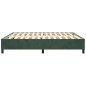 vidaXL Giroletto senza Materasso Verde Scuro 160x200 cm in Velluto