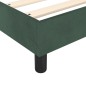 vidaXL Giroletto senza Materasso Verde Scuro 160x200 cm in Velluto