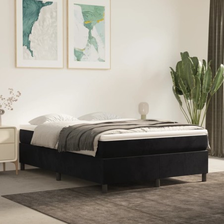 vidaXL Giroletto senza Materasso Nero 140x200 cm in Velluto