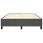 vidaXL Giroletto senza Materasso Grigio Scuro 140x190 cm Velluto