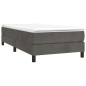Giroletto a Molle Grigio Scuro 90x190 cm in Velluto Giroletto a Molle Grigio Scuro 90x190 cm in Velluto