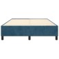 Giroletto a Molle Blu Scuro 140x190 cm in Velluto Giroletto a Molle Blu Scuro 140x190 cm in Velluto