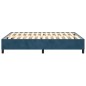 Giroletto a Molle Blu Scuro 140x190 cm in Velluto Giroletto a Molle Blu Scuro 140x190 cm in Velluto
