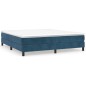 Giroletto a Molle Blu Scuro 180x200 cm in Velluto Giroletto a Molle Blu Scuro 180x200 cm in Velluto