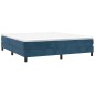 Giroletto a Molle Blu Scuro 180x200 cm in Velluto Giroletto a Molle Blu Scuro 180x200 cm in Velluto
