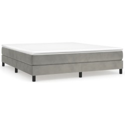 vidaXL Giroletto senza Materasso Grigio Chiaro 180x200 cm Velluto