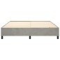 Giroletto a Molle Grigio Chiaro 160x200 cm in Velluto
