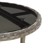 Set Bistrò da Giardino 5 pz con Cuscini in Polyrattan Grigio Set Bistrò da Giardino 5 pz con Cuscini in Polyrattan Grigio