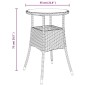 Set Bistrò da Giardino 5 pz con Cuscini in Polyrattan Grigio Set Bistrò da Giardino 5 pz con Cuscini in Polyrattan Grigio
