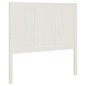 Testiera per Letto Bianca 95,5x4x100 cm Legno Massello di Pino