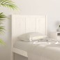 Testiera per Letto Bianca 95,5x4x100 cm Legno Massello di Pino