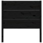 Testiera per Letto Nera 81x4x100 cm in Legno Massello di Pino Testiera per Letto Nera 81x4x100 cm in Legno Massello di Pino