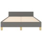 vidaXL Giroletto senza Materasso Grigio Scuro 120x200 cm Tessuto