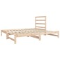 Dormeuse Estraibile 2x(90x190) cm Legno Massello di Pino Dormeuse Estraibile 2x(90x190) cm Legno Massello di Pino