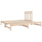 Dormeuse Estraibile 2x(90x190) cm Legno Massello di Pino Dormeuse Estraibile 2x(90x190) cm Legno Massello di Pino
