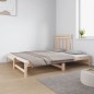 Dormeuse Estraibile 2x(90x190) cm Legno Massello di Pino Dormeuse Estraibile 2x(90x190) cm Legno Massello di Pino