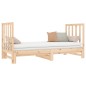 Dormeuse Estraibile 2x(90x190) cm Legno Massello di Pino Dormeuse Estraibile 2x(90x190) cm Legno Massello di Pino
