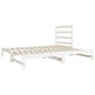 Dormeuse Estraibile Bianca 2x(90x190) cm Legno Massello di Pino Dormeuse Estraibile Bianca 2x(90x190) cm Legno Massello di Pino