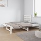Dormeuse Estraibile Bianca 2x(90x190) cm Legno Massello di Pino Dormeuse Estraibile Bianca 2x(90x190) cm Legno Massello di Pino