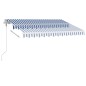 Tenda da Sole Automatica Autoportante 300x250 cm Blu e Bianca Tenda da Sole Automatica Autoportante 300x250 cm Blu e Bianca
