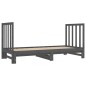 Dormeuse Estraibile Grigia 2x(90x190) cm Legno Massello di Pino Dormeuse Estraibile Grigia 2x(90x190) cm Legno Massello di Pino