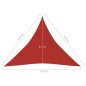 Vela Parasole 160 g/m² Rossa 4,5x4,5x4,5 m in HDPE Vela Parasole 160 g/m² Rossa 4,5x4,5x4,5 m in HDPE