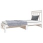 Dormeuse Estraibile Bianca 2x(90x190) cm Legno Massello di Pino Dormeuse Estraibile Bianca 2x(90x190) cm Legno Massello di Pino