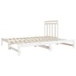 Dormeuse Estraibile Bianca 2x(90x190) cm Legno Massello di Pino Dormeuse Estraibile Bianca 2x(90x190) cm Legno Massello di Pino