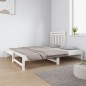 Dormeuse Estraibile Bianca 2x(90x190) cm Legno Massello di Pino Dormeuse Estraibile Bianca 2x(90x190) cm Legno Massello di Pino