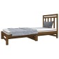 Dormeuse Estraibile Miele 2x(90x190) cm Legno Massello di Pino