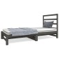 Dormeuse Estraibile Grigia 2x(90x190) cm Legno Massello di Pino Dormeuse Estraibile Grigia 2x(90x190) cm Legno Massello di Pino