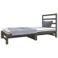 Dormeuse Estraibile Grigia 2x(90x190) cm Legno Massello di Pino Dormeuse Estraibile Grigia 2x(90x190) cm Legno Massello di Pino