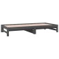 Dormeuse Estraibile Grigia 2x(90x190) cm Legno Massello di Pino Dormeuse Estraibile Grigia 2x(90x190) cm Legno Massello di Pino